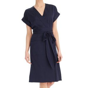 J. Crew Navy Wrap Dress Plus Size XL 14W Nordstrom